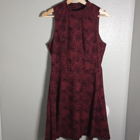 Lc Lauren Conrad red skater dress - Picture 2 of 9